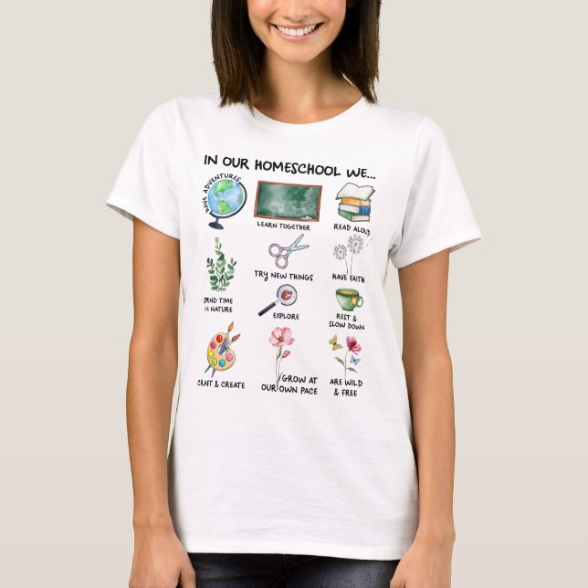 Homeschool Motto Christlich Homeschool Lehrerin Ma T-Shirt (Vorderseite)