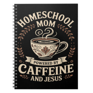 Homeschool-Mutter, angetrieben von Koffein und Jes Notizblock