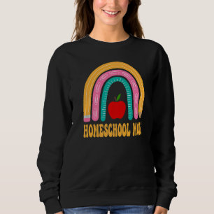 Homeschool-Mutter Regenbogenstift Zurück zur Schul Sweatshirt