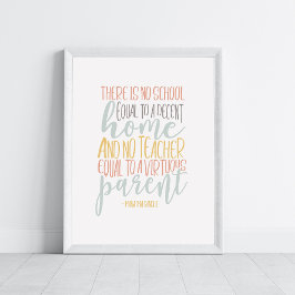 Homeschool Quote Typografie Art Poster