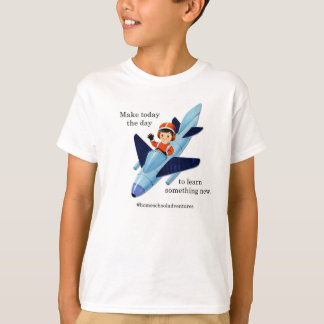 Homeschool Retro Rocket Abenteuer, das Shirt lernt