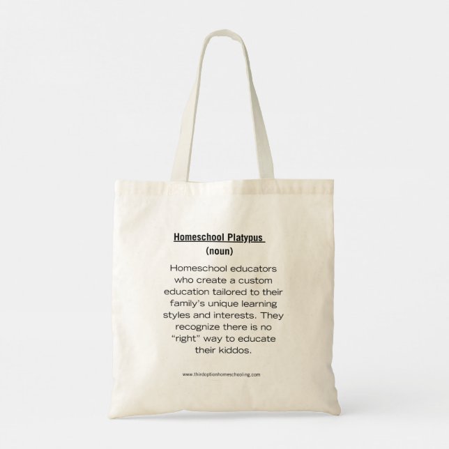 Homeschool Schnabeltier-Tasche  Tragetasche (Rückseite)