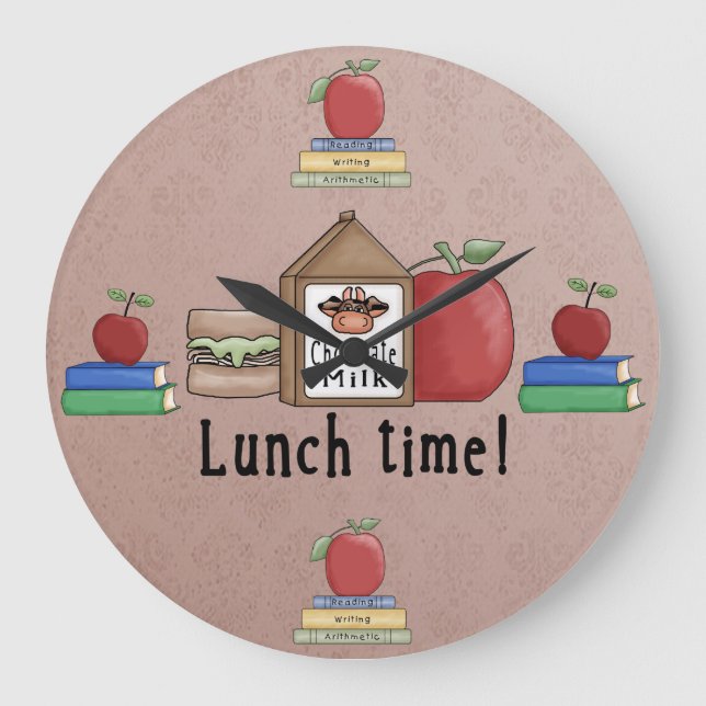 Homeschool / School Wall Clock Große Wanduhr (Vorderseite)