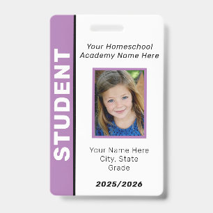 Homeschool-Schülerausweisabzeichen Ausweis