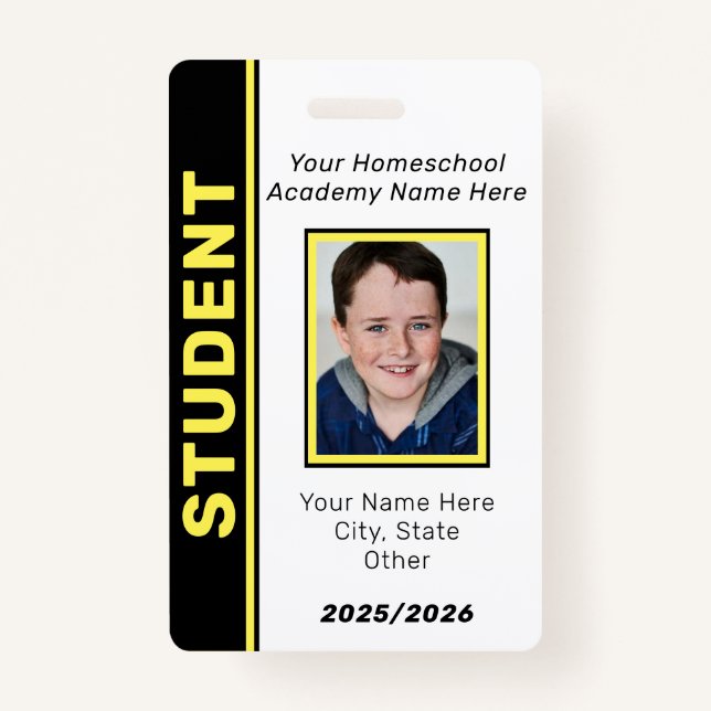 Homeschool Student ID Badge Ausweis (Vorderseite)