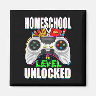 Homeschool-Stufe freigeschalteter Gamer Erster Sch Magnet