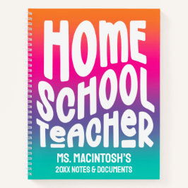 Homeschool Teacher Colorful Ombre Notizbuch