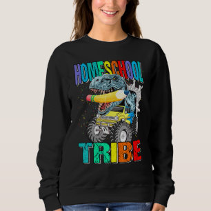Homeschool Tribe Monster Truck Dinosaurier Sweatshirt