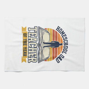 Homeschool-Vater-Lehrer Des Jahres Vintage-Shirt D Geschirrtuch