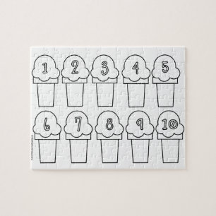 Homeschool-Zähl-Farbbilder Eiscreme