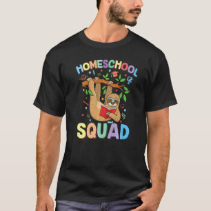 Homeschooling Sloth Happy ersten Tag der Schule Zu T-Shirt