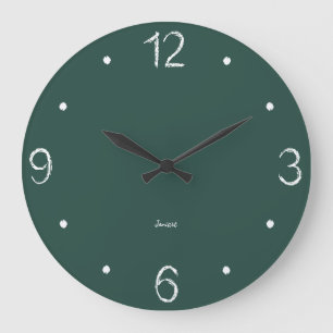Homeschooling-Studienzimmer-Wandtafel Grün  Große Wanduhr