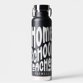 Homeschoollehrer Einfache Textgestaltung Trinkflasche