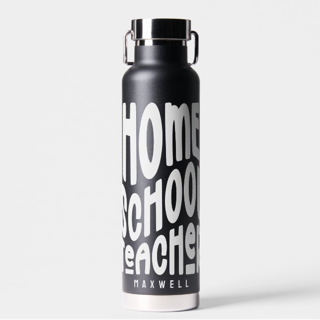 Homeschoollehrer Einfache Textgestaltung Trinkflasche (Vorne)