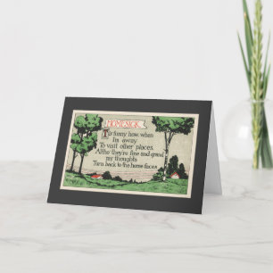 Homesick-A-Gedicht Karte