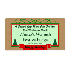 Homespun Burlap mit Holiday Trees Gerahmtes Gesche