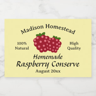 Homestead Raspberry Conserve Jelly Jam Template Lebensmitteletikett