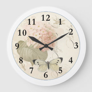 Hometime im alten Stil Antike rote Rosen Retro Große Wanduhr