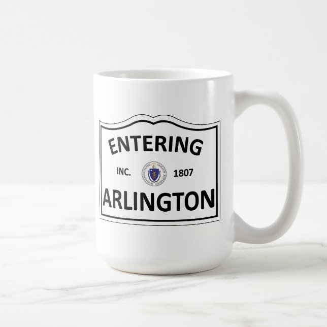 Hometown-Masse MA Townie ARLINGTONS MASSACHUSETTS Kaffeetasse (Rechts)