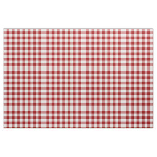 Homey rotes und weißes Gingham-Block-Muster-Gewebe Stoff