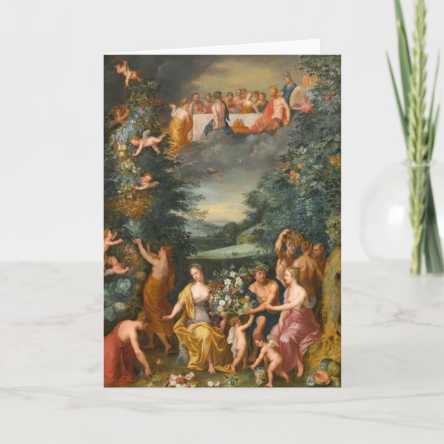 Hommage an die Göttin Flora, ein Fest der Götter Karte (Vorderseite)