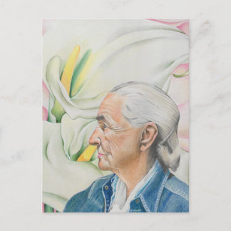 Hommage an Georgia O'Keeffe Card Postkarte