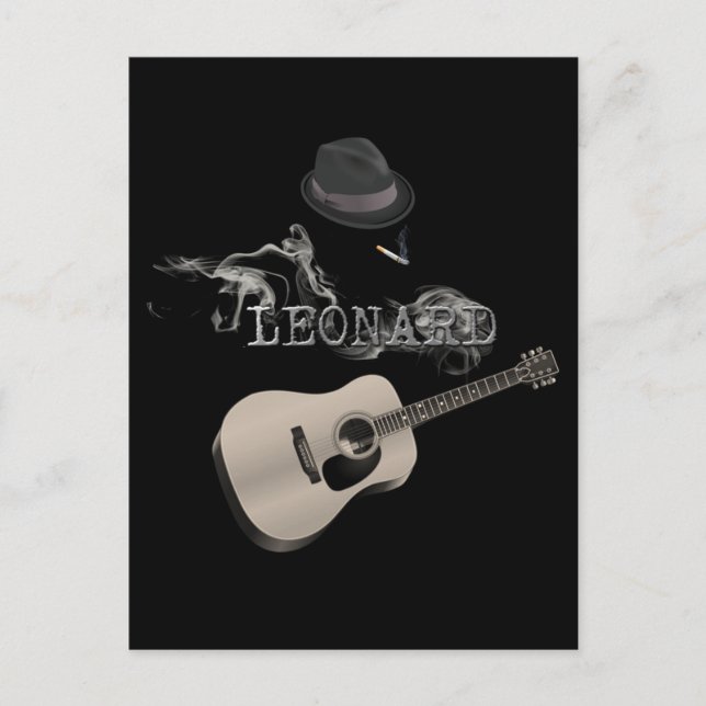 Hommage an Leonard Zigarette Postkarte (Vorderseite)