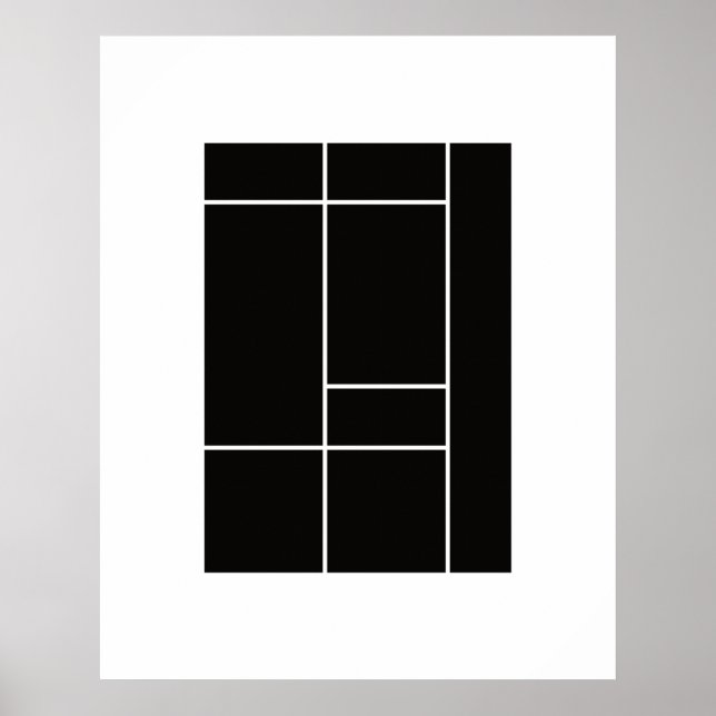 Hommage an Mondrian 1.3 Poster (Vorne)