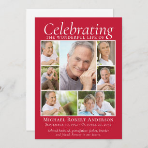 Hommage commémoratif Collage photo Keepsaké Merci