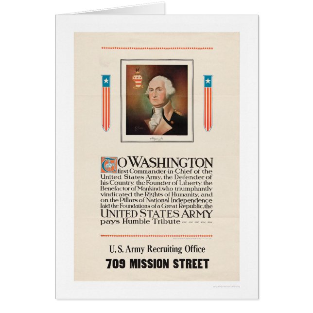 Hommage d'armée vers Washington (Devant)