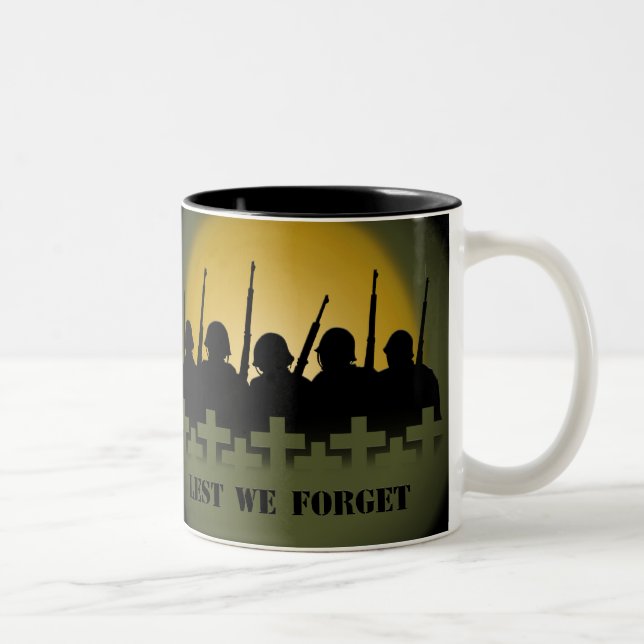 Hommage militaire Coupe Mug Guerre de Paix de peur (Droit)