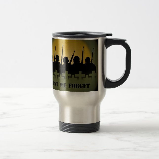 Hommage Militaire Voyage Mug de peur que nous oubl (Droit)