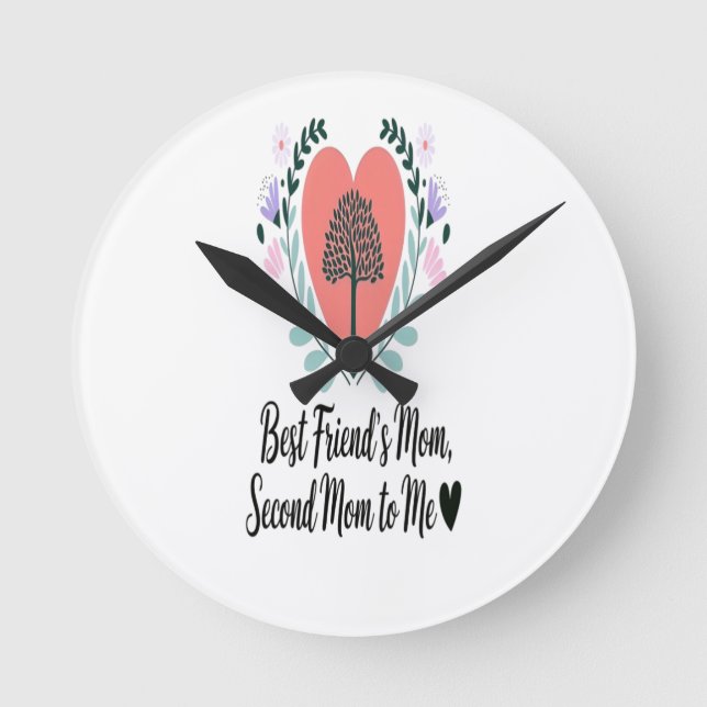 Hommage Sincère à une Deuxième Maman Horloge Ronde (Recto)