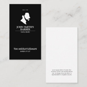 Homme avec barbe Carte de visite de logo