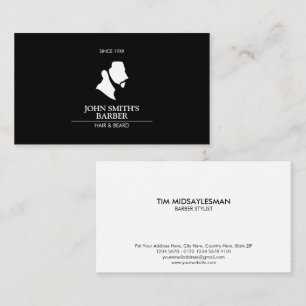 Homme avec barbe Carte de visite de logo