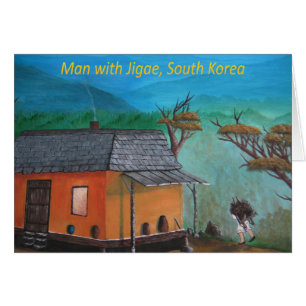 Homme coréen portant du bois (Jigae)