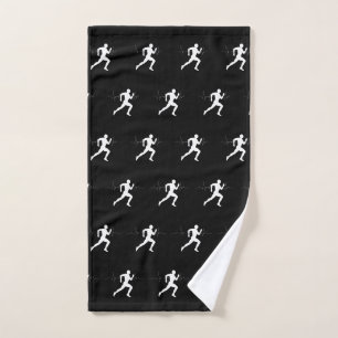 Homme Coureurs Silhouette HeartBeat Line Black
