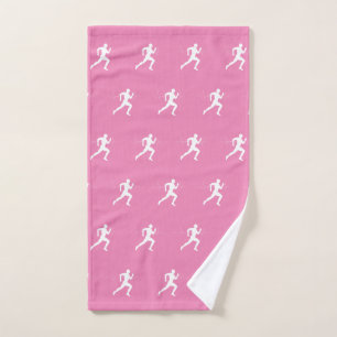 Homme Coureurs Silhouette HeartBeat Line Rose