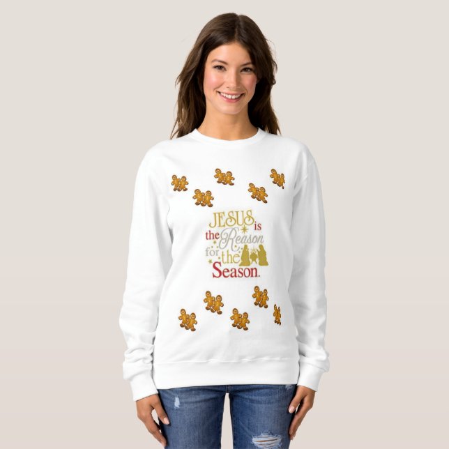 Homme de pain d'épices sweatshirt (Devant entier)