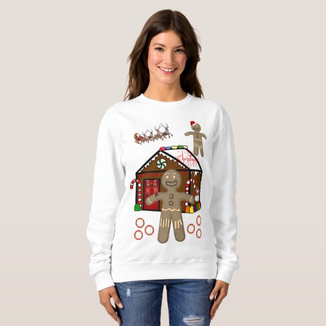 Homme de pain d'épices sweatshirt (Devant entier)
