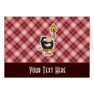 Homme des cavernes rouge de bande dessinée de