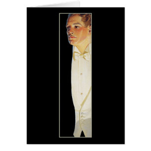 Homme en Cravate blanche par Leyendecker