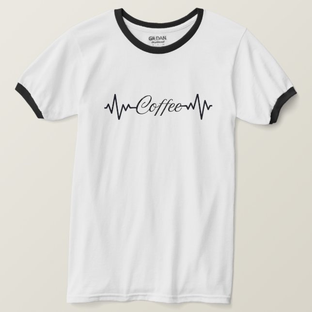 Homme et femme amateur de café drôle T-Shirt (Design devant)