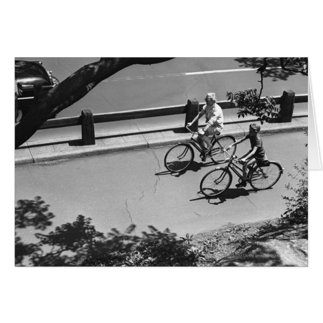 Homme et garçon Cyclisme (Devant horizontal)