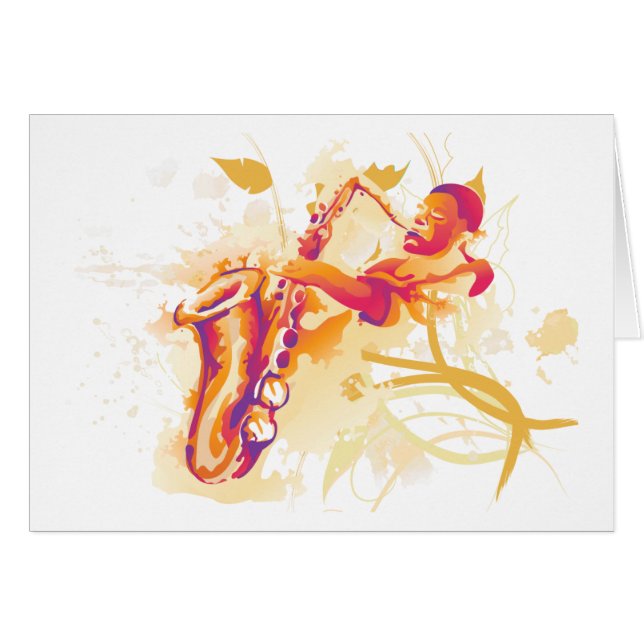 Homme jouant le style bariolé d'aquarelle de (Devant horizontal)