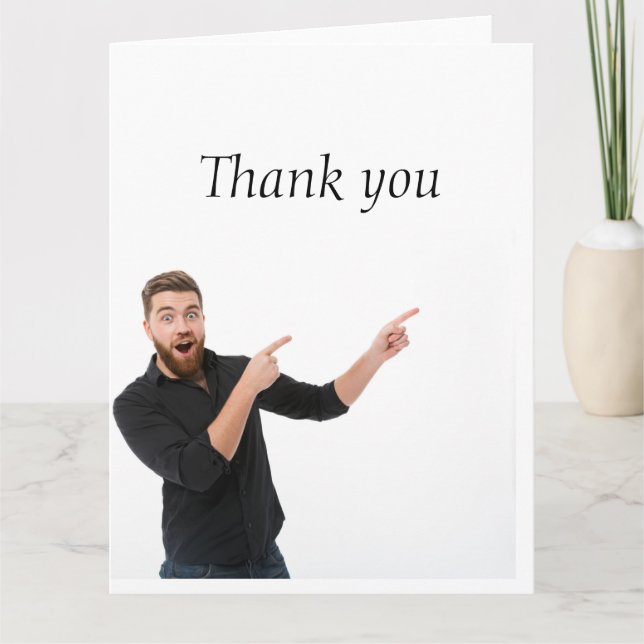 Homme Pointing out Montrer votre Merci Merci (Devant)