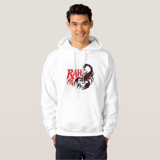 Homme portant un Sweat - shirt à capuche blanc ave