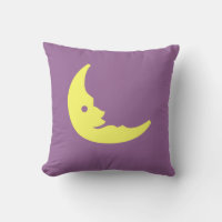 Homme pourpre et jaune dans le coussin lune