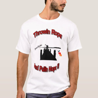 Homme T-shirt aimant pêche Throwin corde Slogan