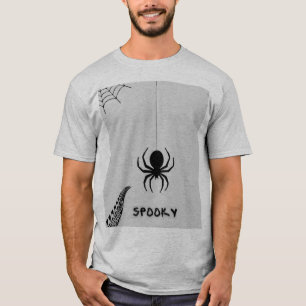 homme t-shirt moitié design araignée
